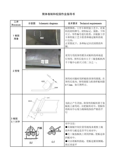 筒体卷制和校园作业指导书