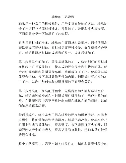 轴承的工艺流程