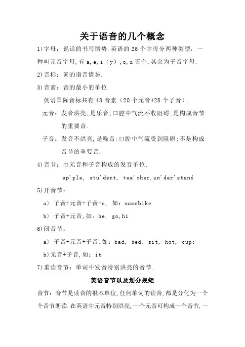 英语音节以及划分规则