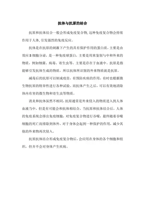抗体与抗原的结合