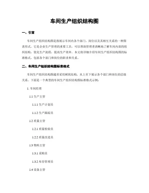车间生产组织结构图