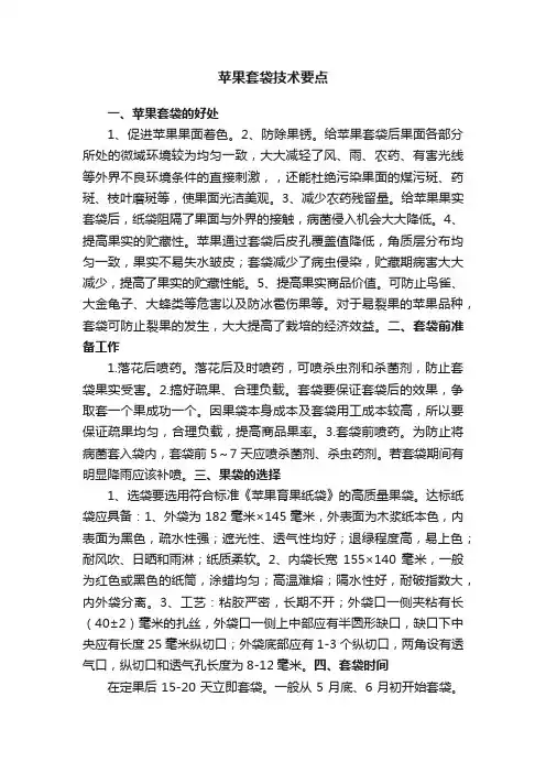 苹果套袋技术要点