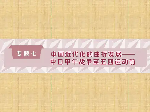 通史版高考历史总复习第二部分近代中国专题七中国近代化的曲折发展第1课时1894 1900年间列强侵华