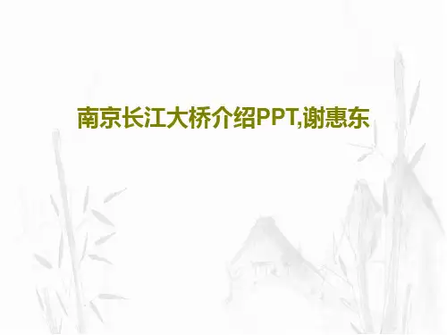 南京长江大桥介绍PPT,谢惠东共20页文档