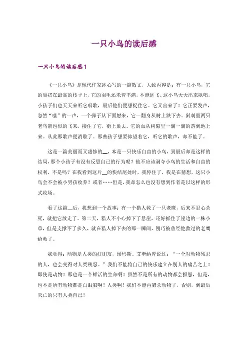 一只小鸟的读后感