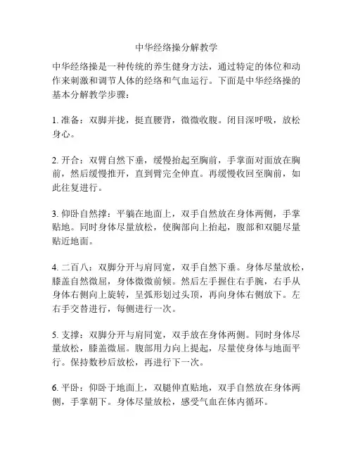 中华经络操分解教学