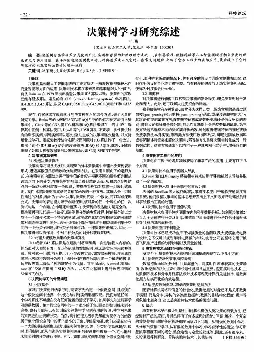 决策树学习研究综述