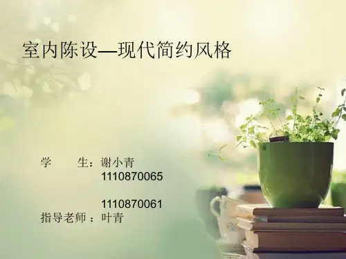 室内陈设—现代简约风格 ppt课件