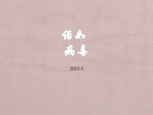 诺如病毒演讲稿.ppt