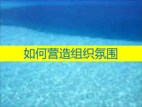 二、如何营造组织氛围..