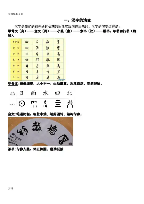 汉字演变、构成、部首(全)