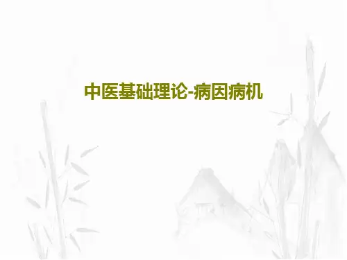 中医基础理论-病因病机59页PPT