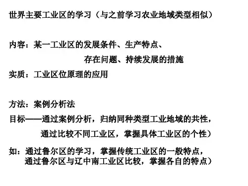 高一地理必修二——传统工业区与新工业区(共40张PPT)