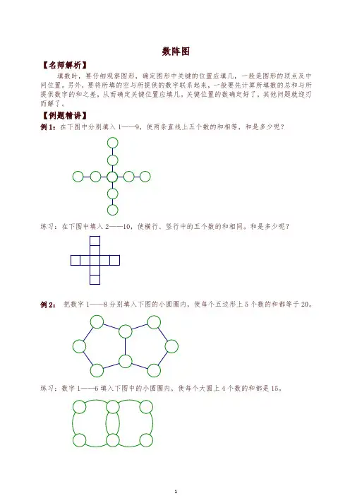 北师大版三年级下册数学竞赛试题 树阵图(含答案)-精编