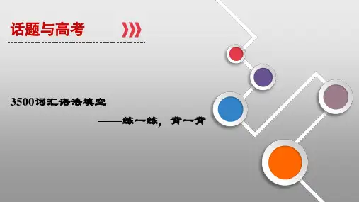 40篇文章3500词汇语法填空