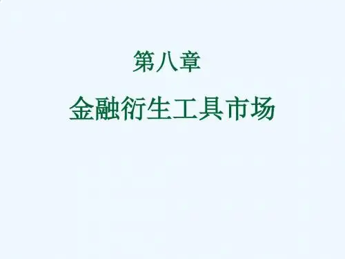 金融衍生工具市场讲义PPT课件( 65页)