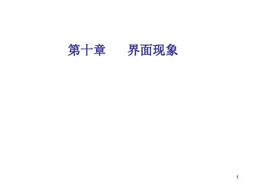 第十章 界面现象