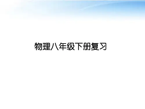 新人教版物理八年级下册复习 课件