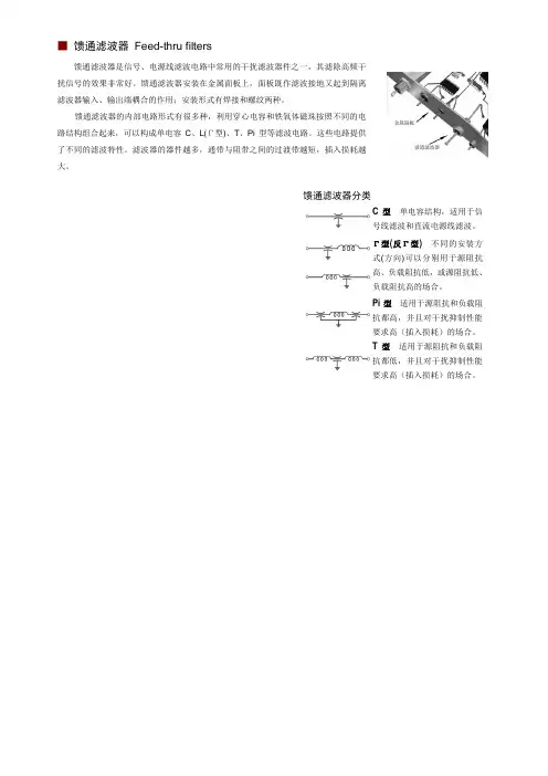 馈通滤波资料器Feed-thrufilters