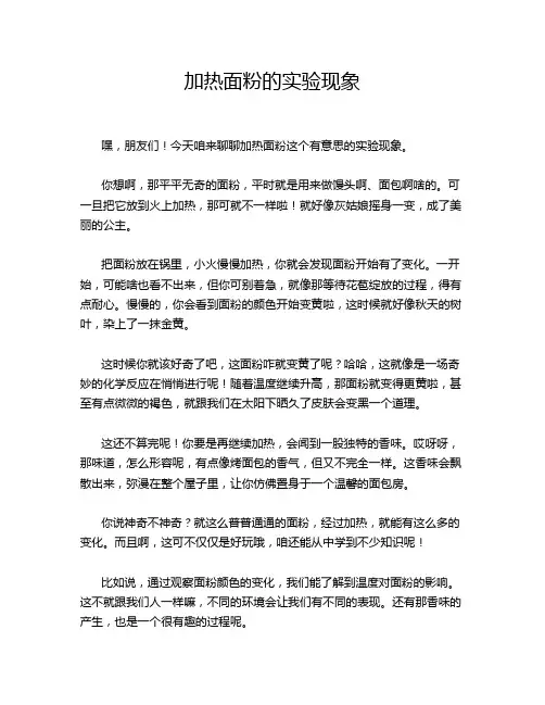 加热面粉的实验现象