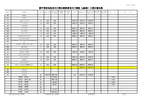 计量台账