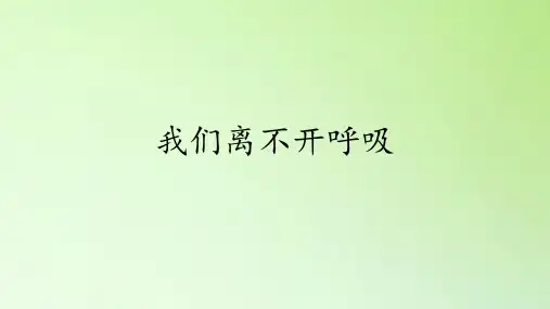 2.1感受我们的呼吸  课件(共17张PPT)