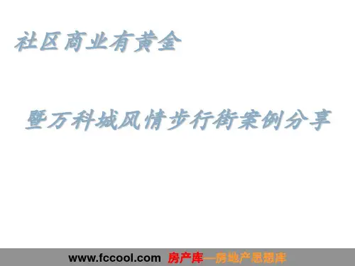 精品--社区商业有黄金暨万科城风情步行街案例分享--商业地产策划