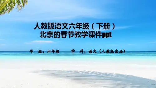 人教版语文六年级(下册)北京的春节教学课件ppt