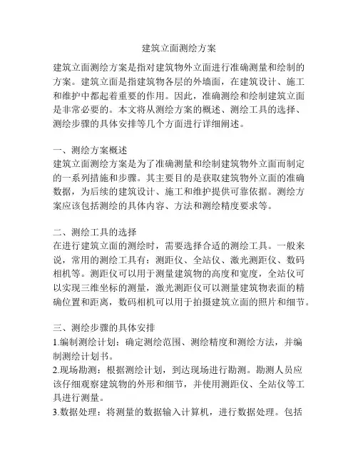 建筑立面测绘方案