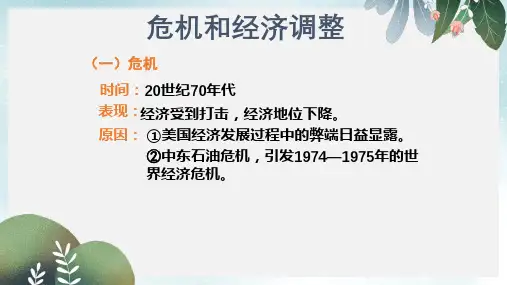 九年级历史下册 第8课《美国经济的发展》美国经济危机与调整课件 新人教版