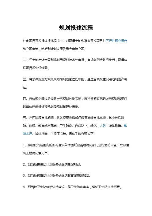 规划报建流程