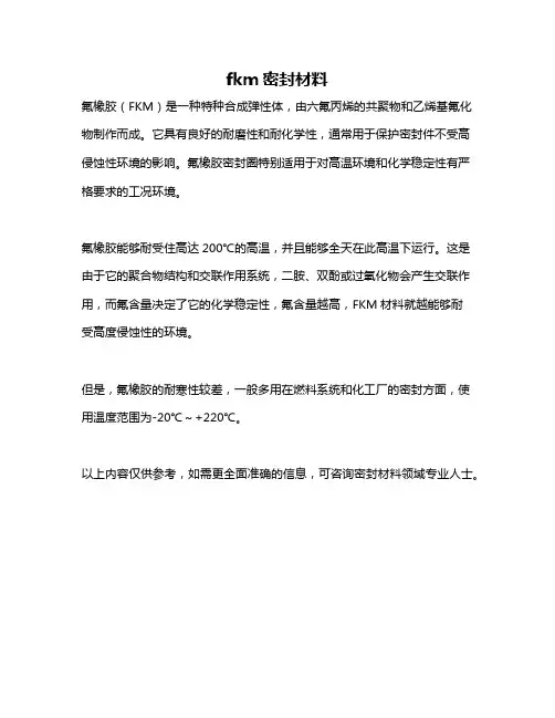fkm密封材料
