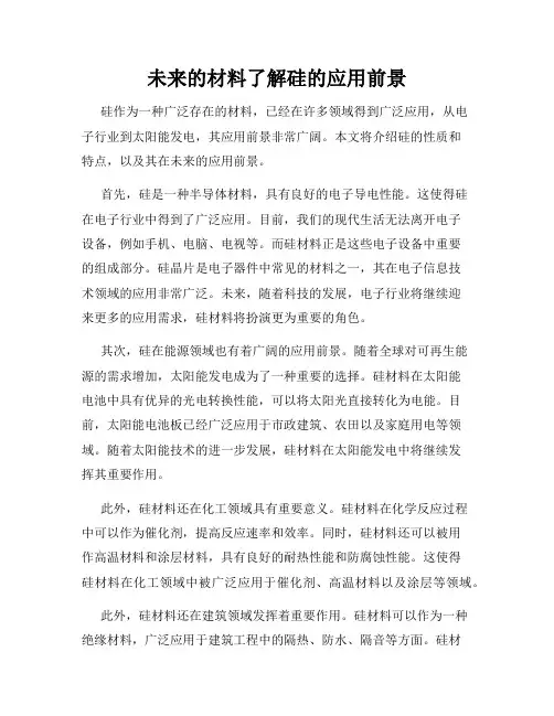 未来的材料了解硅的应用前景