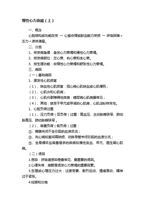 慢性心力衰竭（上）