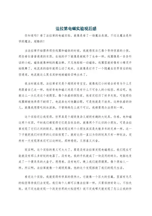 法拉第电磁实验观后感