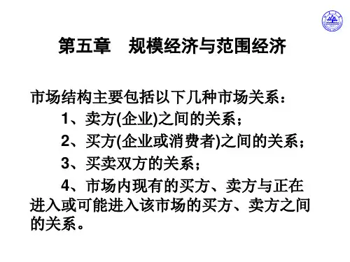第五章  规模经济与范围经济