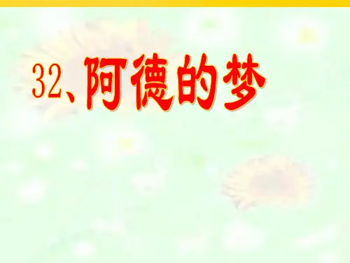 人教版二年级语文下册《阿德的梦》课件PPT完整版资料