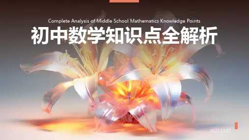 初中数学知识点全解析PPT