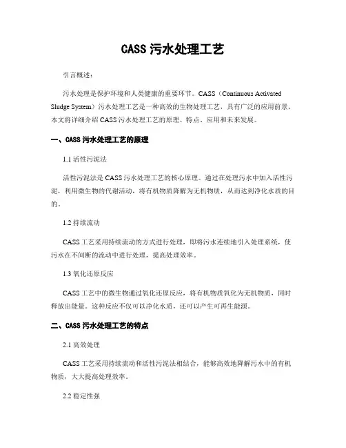 CASS污水处理工艺