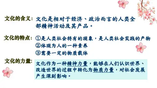 高中政治人教版必修三文化生活1.2文化与经济、政治 课件