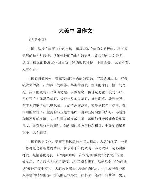 大美中 国作文