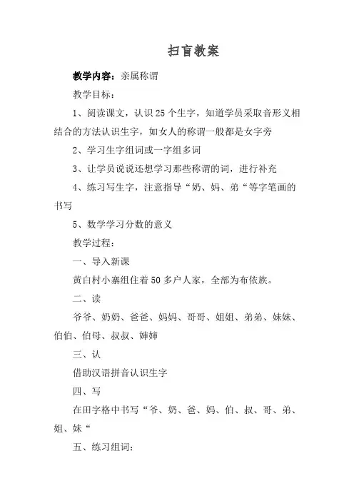 《扫盲教案》