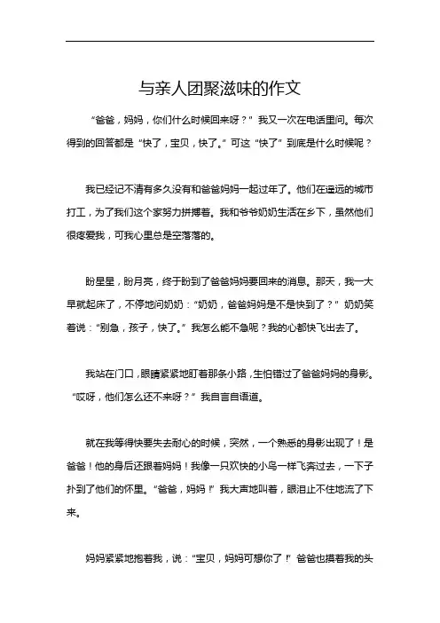 与亲人团聚滋味的作文