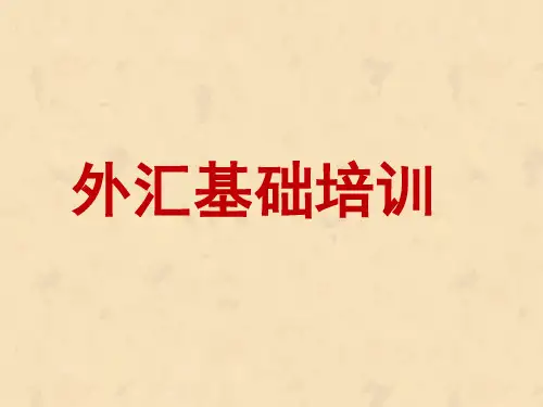 外汇基础入门知识ppt课件