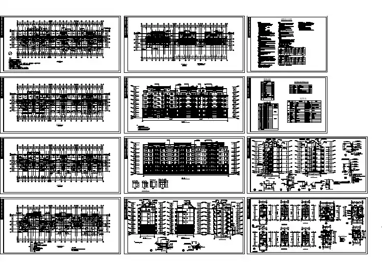 某小区六层砖混结构住宅楼设计cad全套建施图纸（含设计说明）