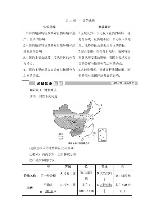 2 第14讲 中国的地形