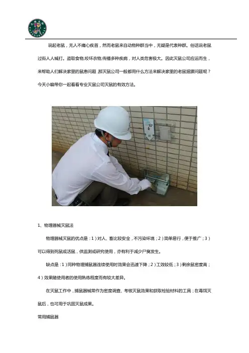 上海抓鼠公司教你如何快速抓老鼠