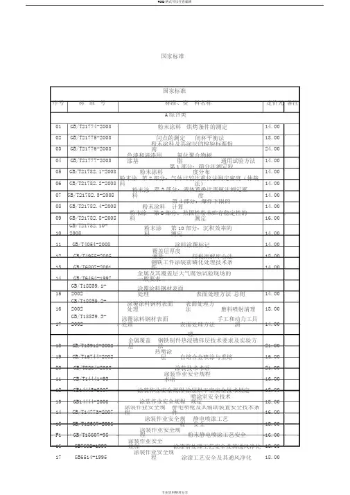 防腐国家标准