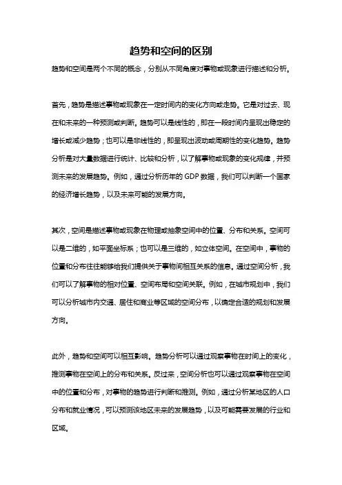 趋势和空间的区别