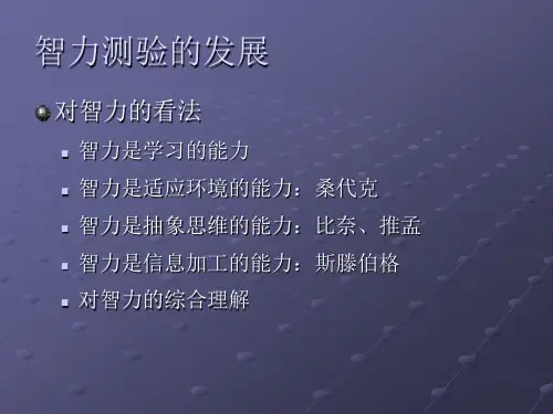 心理测量-第章-能力测量